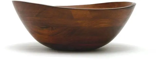 Alt view image 4 of 7 - 294 Cherry Finished Wavy Rim Serving Bowl for Fruits or Salads, Matte, Large, 13" x 12.5" x 5", Single Bowl