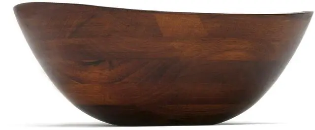 Alt view image 7 of 7 - 294 Cherry Finished Wavy Rim Serving Bowl for Fruits or Salads, Matte, Large, 13" x 12.5" x 5", Single Bowl