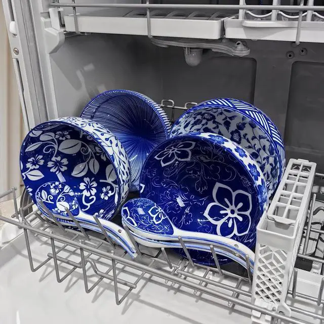 Alt view image 5 of 7 - Japanese Ceramic Bowls Set of 6, 28 Oz Large Asian Porcelain Ramen Soup Salad Cereal Noodle Bowl with 6 Spoons, Deep Bowl for Kitchen Decor and Housewarming Gift, Dishwasher & Microwave Safe