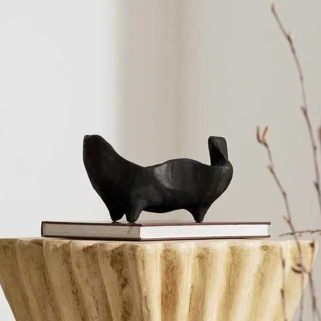 Alt view image 2 of 7 - Oak Wood Black Decorative Bowl-9.25x5.51 Inch Small Bowl for Entryway Key, Fruit, Candy with feet, Boho Farmhouse Home Decor for Dining Room, Coffee Table Centerpiece