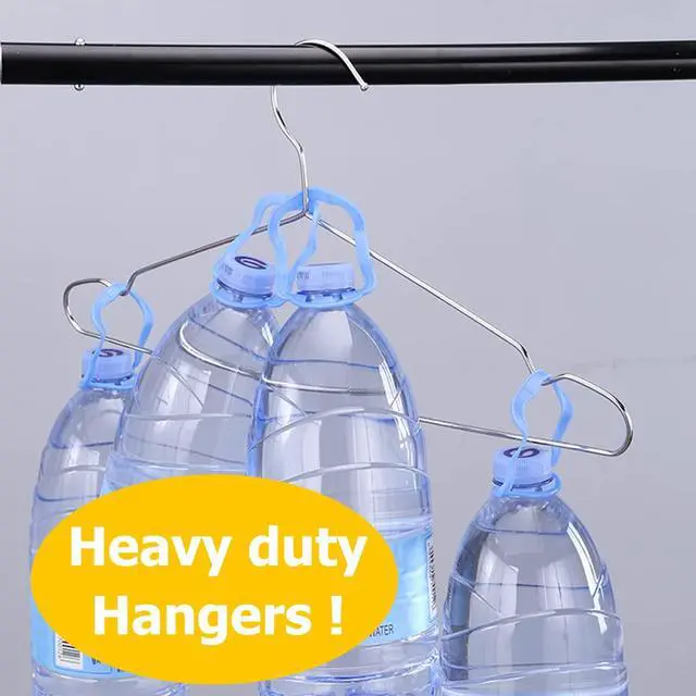 Alt view image 5 of 6 - Hangers 100 Pack Wire Hangers Heavy Duty Clothes Hanger Ultra Thin Space Saving Metal Hangers16.5in