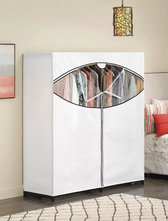 Alt view image 2 of 6 - 60-inch Extra-Wide Clothes Closet, 60 with White Cover