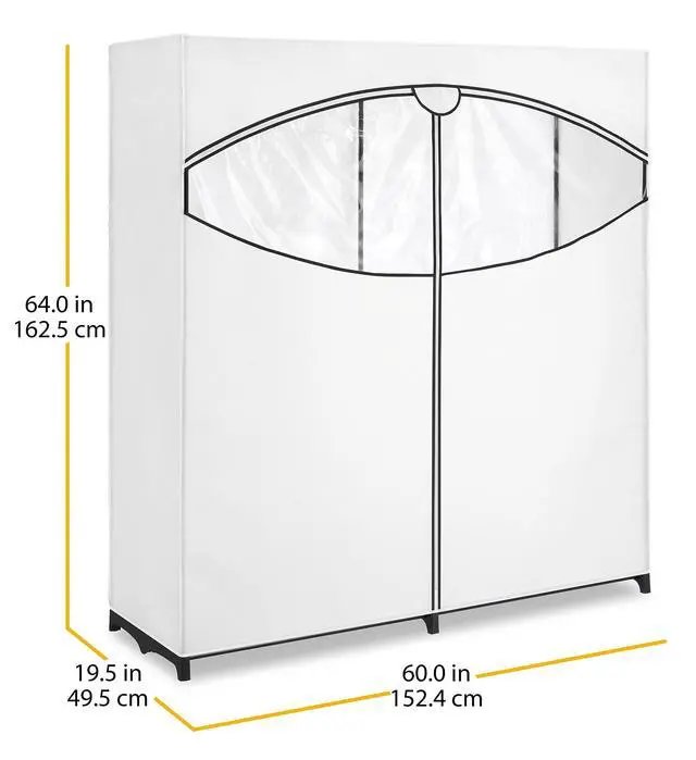 Alt view image 6 of 6 - 60-inch Extra-Wide Clothes Closet, 60 with White Cover