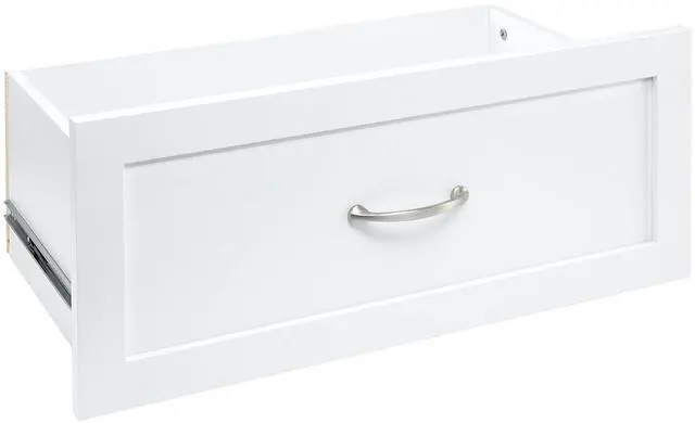 Main image of SuiteSymphony Wood Closet Drawer, Storage Tower Add On Accessory, Shaker Style, 25 x 10, Pure White