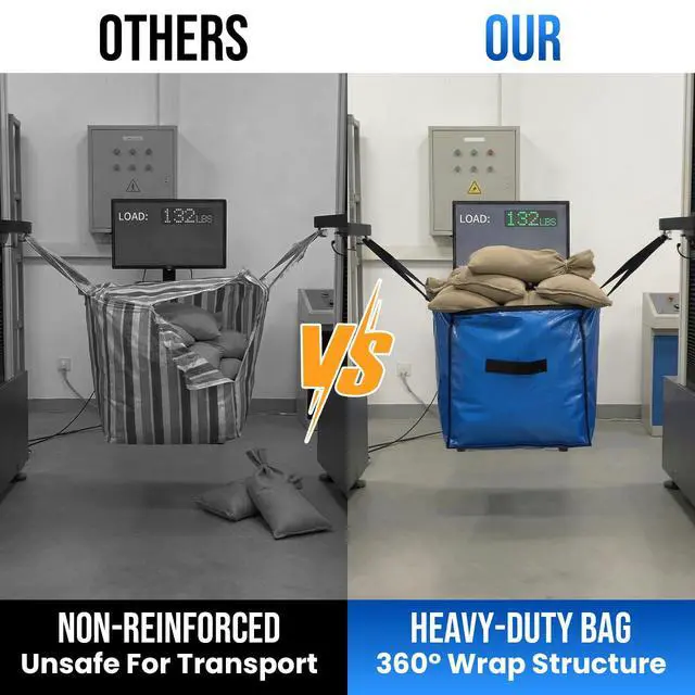 Alt view image 2 of 7 - Extra Large Moving Bags, 8 Pack Blue Heavy Duty Totes For Storage with Visible Window, Wrap Around Handles, Storage Bags for Space Saving, Alternative to Moving Boxes