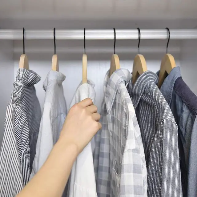Alt view image 7 of 7 - Wooden Coat Hangers, 30 Pack High Grade Wood Suit Hangers with Non Slip Pant Bar - Extra Smooth and Splinter Free, Unvarnished