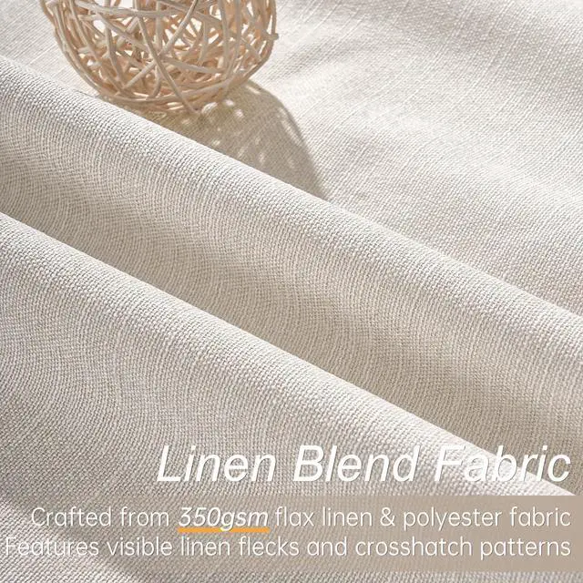 Alt view image 3 of 7 - 90 Inches Long Full Blackout Linen Curtains for Bedroom, Pinch Pleat Black Out Curtains, Viral Farmhouse Modern Lined Track Drapes 2 Panels Set for Living Room Sliding Door Winter