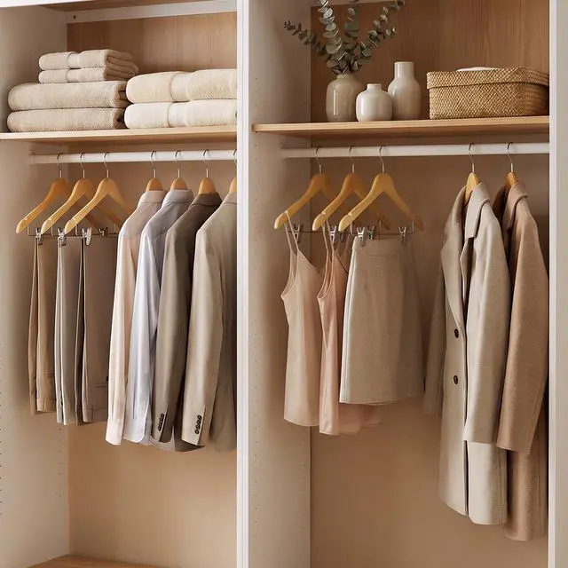 Alt view image 6 of 7 - 24 Pack High-Grade Wooden Suit Hangers Skirt Hangers with Clips Solid Wood Pants Hanger Natural Smooth Finish Premium Wood Hanger with Durable Metal Clips for Blouse, Dress, Coat, Jacket
