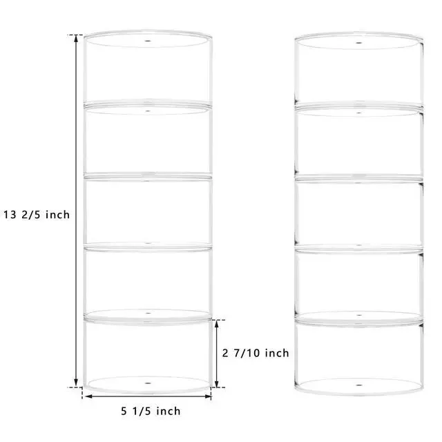 Alt view image 2 of 7 - Belt Organizer, Acrylic 10 Layers Belt Case Storage Holder and Display for Accessories like Jewelry,Watch,Bracelets