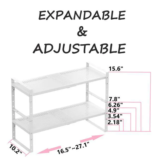 Alt view image 2 of 6 - Multi-Functional Metal Shoe Rack, Space-Saving, Perfect for Entryway, Closet, Bathroom, etc. - Sturdy and Durable, High Weight Capacity2PACKS/White/Large