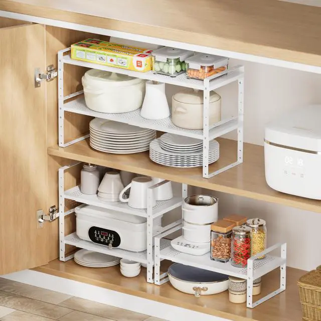 Alt view image 3 of 6 - Multi-Functional Metal Shoe Rack, Space-Saving, Perfect for Entryway, Closet, Bathroom, etc. - Sturdy and Durable, High Weight Capacity2PACKS/White/Large