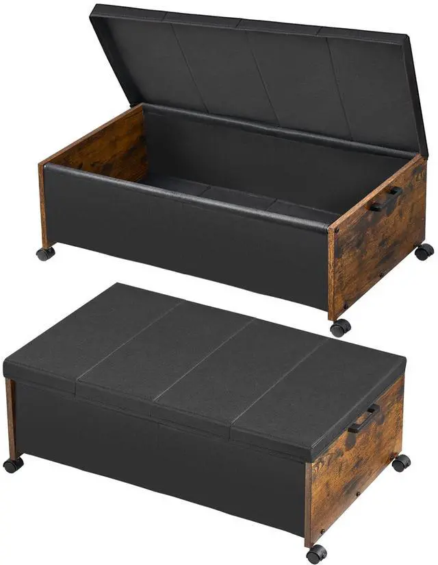 Main image of Under Bed Drawers on Wheels, XXXXL Size, UnderBed Storage with Wheels, Wooden Under Bed Storage, Heavy Duty, Patented Design