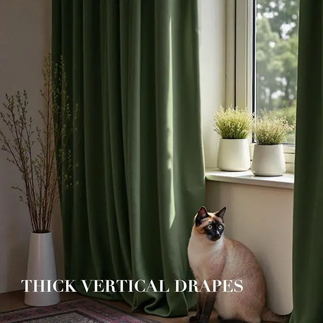 Alt view image 2 of 7 - Olive Green Velvet Curtains Thermal Insulated Blackout Curtain for Bedroom Window Living Room Darkening Luxury Vintage 84 Inches Long Heavy Drapes Panels Rod Pocket Set of 2