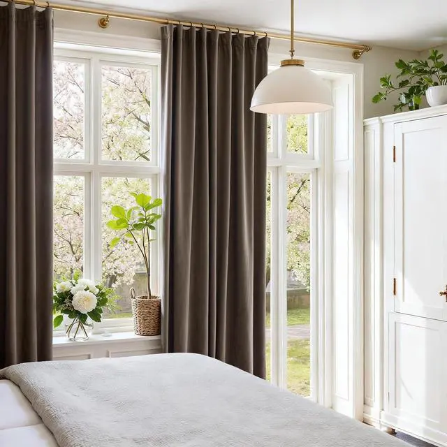Alt view image 7 of 7 - Velvet Blackout Curtains Thermal Insulated Room Window Drapes Super Soft Luxury Curtains for Living Room Bedroom Rod Pocket 2 Panels, Truffle, 52" W x 84" L