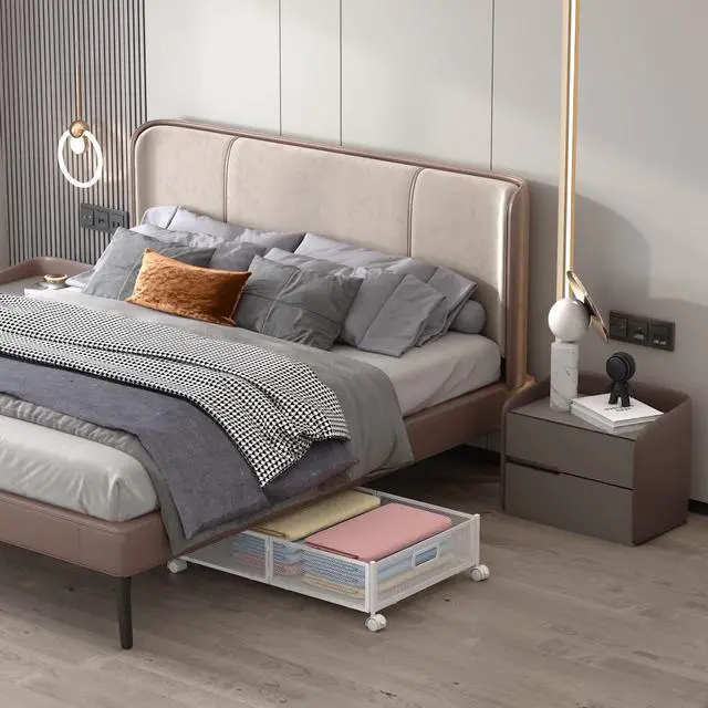 Alt view image 7 of 7 - Under Bed Storage Containers, Under Bed Shoe Storage With Wheels, Foldable Bedroom Storage Organization with Handles, Under Bed Storage Bins Drawer For Clothes, Blankets And Shoes, Bedding