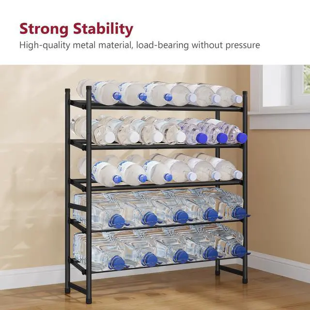 Alt view image 5 of 7 - Expandable Shoe Rack for Closet 5 Tier, 29-41Adjustable & Stackable Shoe Shelf Storage, Metal Shoe Rack Organizer for Front Door Entrance, Closet, Garage, Entryway, Black