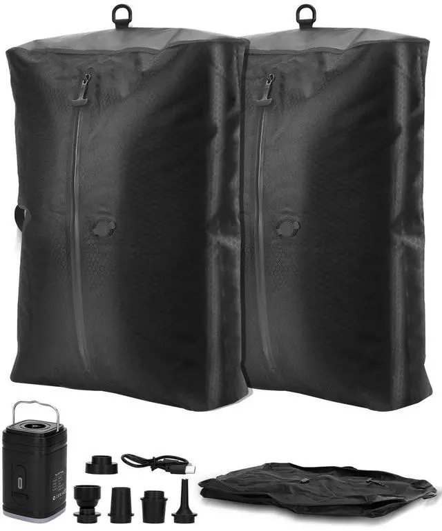 Main image of 2 Vacuum ReusableTravel Vacuum Pack bags, 33L Space-Saving Vacuum Compression Bags for Travel Luggage, Suitcases, and Backpacks; IPX7 Waterproof & Reusable Vacuum Packing Cubes for Clothing (+Pump)