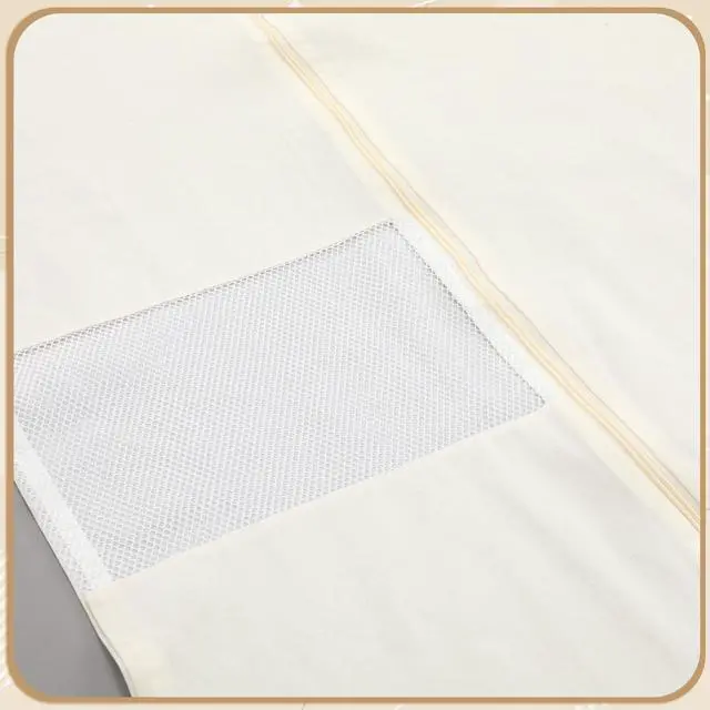 Alt view image 4 of 7 - 6 Pcs 24 x 65 inches Cotton Garment Bags for Hanging Clothes, Canvas Suit Bags for Clothes Coats Jackets Shirts Closet Storage Travel Gusseted Hanging Garment Cover