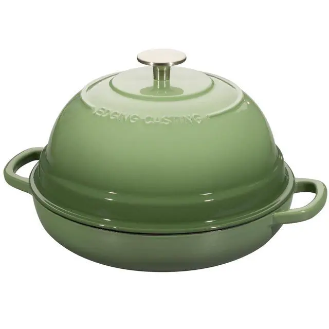 Alt view image 2 of 7 - Enameled Cast Iron Dutch Oven Pot with Lid, Round Bread Oven for Homemade Sourdough Bread Baking, 6 Quart, Pistachio Green