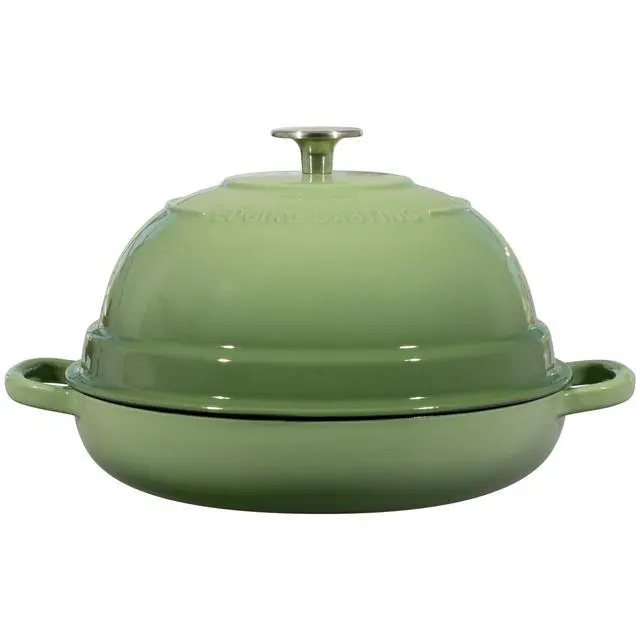 Alt view image 6 of 7 - Enameled Cast Iron Dutch Oven Pot with Lid, Round Bread Oven for Homemade Sourdough Bread Baking, 6 Quart, Pistachio Green
