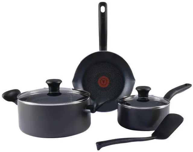 Main image of Initiatives Nonstick Cookware Set 6 Piece Oven Safe 350F Cookware, Pots and Pans, Oven, Broil, Dishwasher Safe Gray