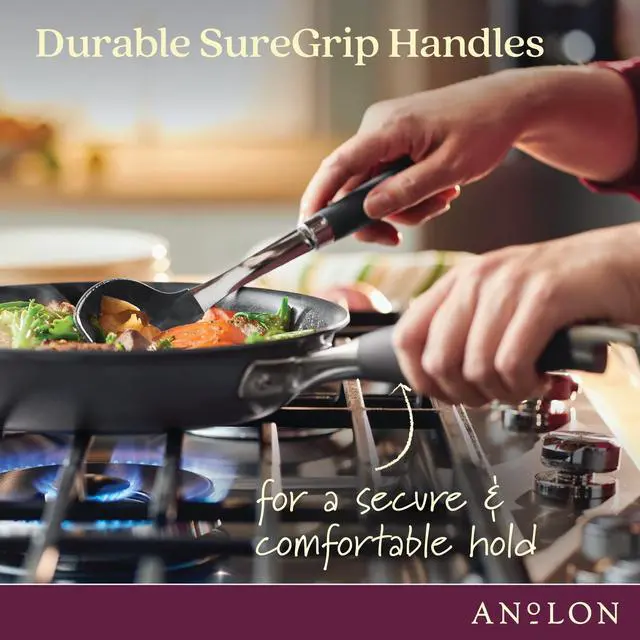 Alt view image 3 of 7 - Advanced Home Frying Pan Set, Hard-Anodized Nonstick Frying Pans, 2-Piece, Moonstone