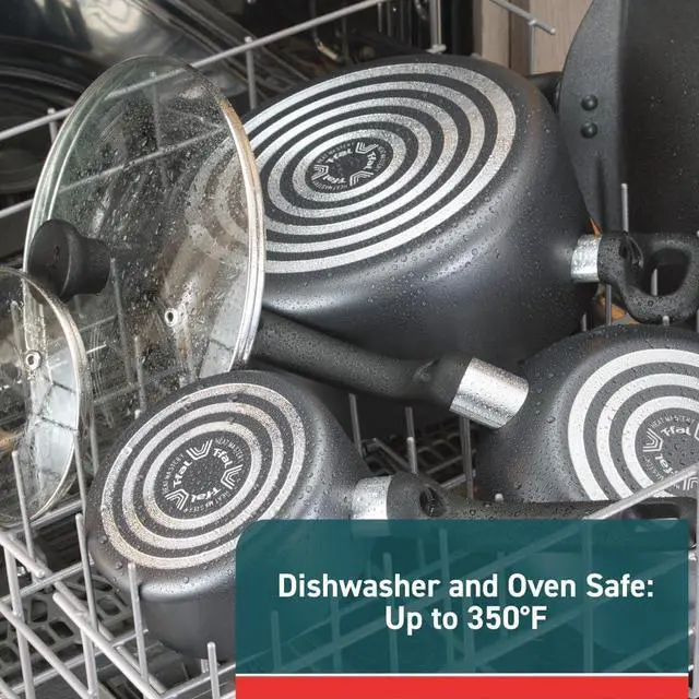 Alt view image 7 of 7 - Initiatives Nonstick Cookware Set 6 Piece Oven Safe 350F Cookware, Pots and Pans, Oven, Broil, Dishwasher Safe Gray