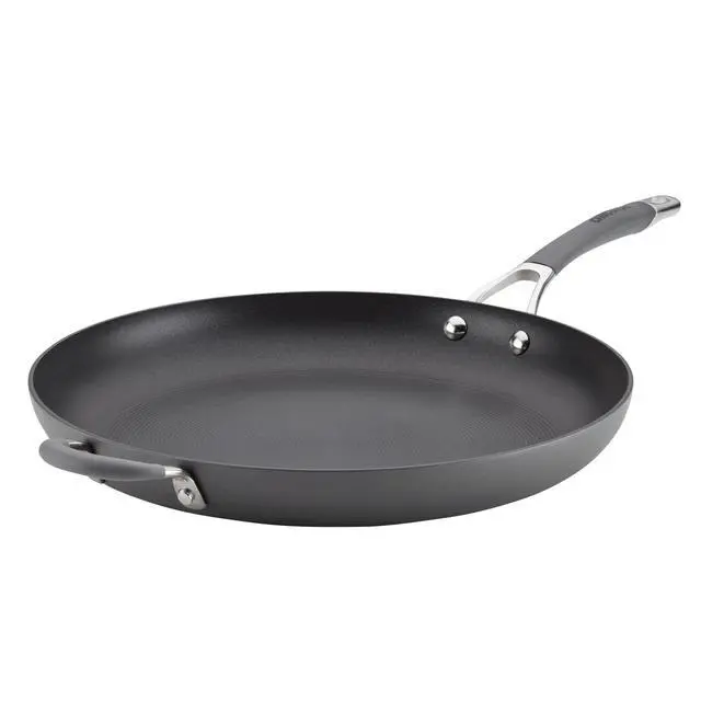 Main image of 83906 Radiance Hard Anodized Nonstick Frying Pan / Fry Pan / Hard Anodized Skillet with Helper Handle - 14 Inch Large Skillet, Gray