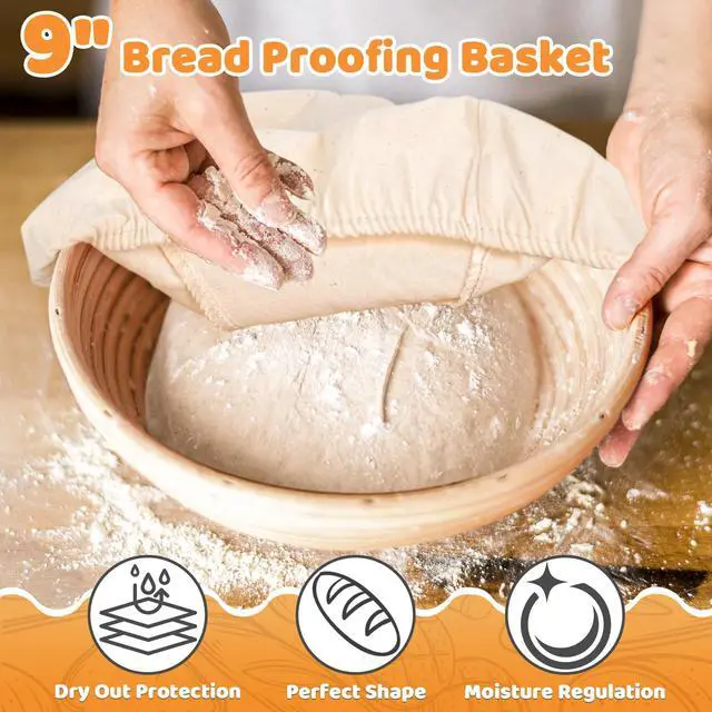 Alt view image 6 of 7 - Cast Iron Dutch Oven for Bread Baking, 5 QT Pre-Seasoned Pot with Skillet Lid, Includes Sourdough Bread Baking Supplies, Cast Iron Pot for Frying, Braising, BBQ
