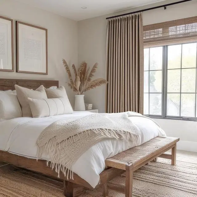 Alt view image 7 of 7 - 96 Inch Long Pinch Pleated Dark Linen Color Curtains,100% Blackout Thermal Insulated Natural Pinch Pleat Rustic Country Style Drapes with Hooks Rings 2 Panel Sets,Taupe Tan 8FT Window Curtains