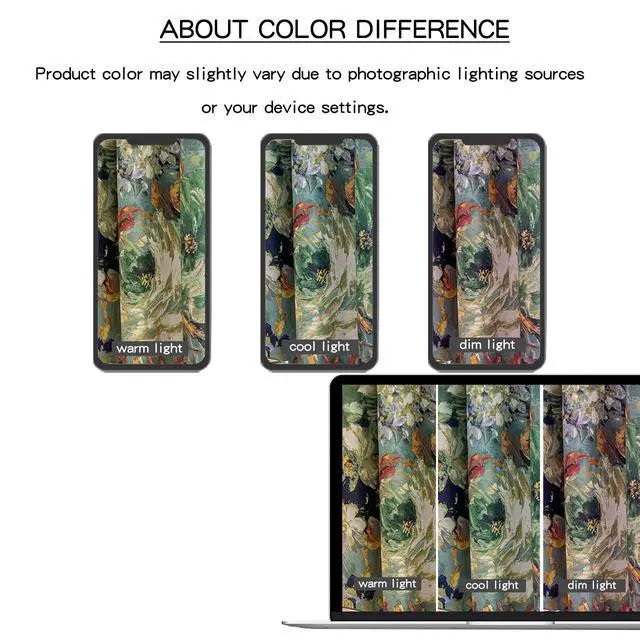 Alt view image 7 of 7 - Dark Green Vintage Floral Blackout Curtains for Bedroom 96 inches Long Pattern Painting Flower Window Drapes for Living Room 2 Panels