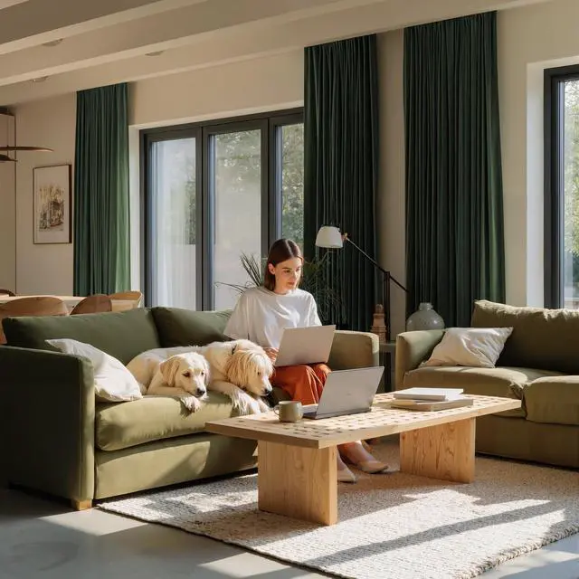 Alt view image 3 of 7 - Olive Green Blackout Velvet Curtains 96" Length 2 Panels for Nursery, Vision Insluated Elegant Drapes Room Darkening for Bedroom Back Tab with Pleat Tape Window Treatments, 52 inch Wide