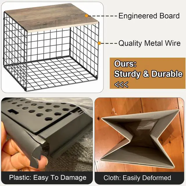 Alt view image 7 of 7 - Widened & Heightened Closet Organizers And Storage Shelves With Top Board, Set of 3 Stackable Closet Shelf Organizer Storage Bin Basket For Clothes Sweaters,Space-saving, Sturdy,Wider Higher Size