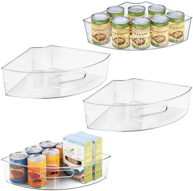Main image of Clear Plastic 1/4 Wedge Bin, 4-Pack