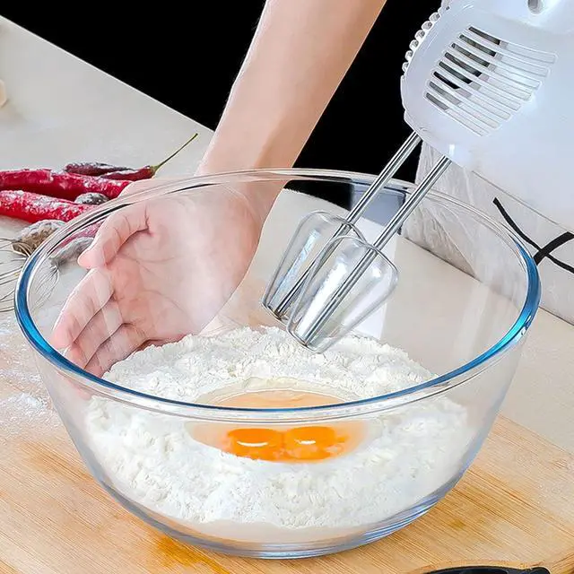 Alt view image 2 of 7 - Glass Mixing Bowl Set of 3 for Kitchen, Baking, Prepping, Serving, Cooking 1.1QT, 2.5QT, 4.2QT Large Salad Bowl Set, High Brosilicate Bowl Set, Stackable, Non-toxic, Microwavable, Great Gift