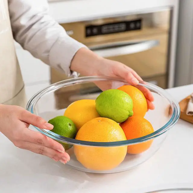 Alt view image 3 of 7 - Glass Mixing Bowl Set with Airtight Lids for Kitchen Baking Prepping, Serving, Cooking 0.6QT, 1.1QT, 2.2QT, 4QT Salad Bowl Set with Lids, Dishwasher and Microwavable Safe