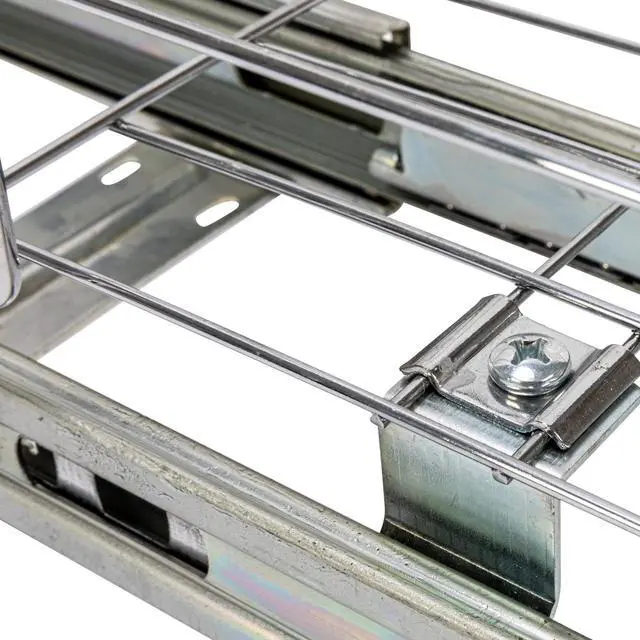 Alt view image 7 of 7 - Glidez Multipurpose Chrome-Plated Steel Pull-Out/Slide-Out Storage Organizer for Cookware and Bakeware - Fits Standard Size Cabinet or Shelf, Chrome