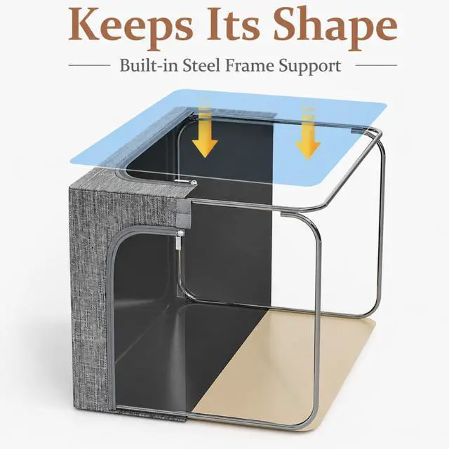Alt view image 2 of 7 - Clothes Storage Bin with Metal Frame: 6-Pack Stackable Closet Storage Bin with Lid & Clear Window, Sweater Boxes Storage for Closet Bedding Clothing Storage Organizer 40L