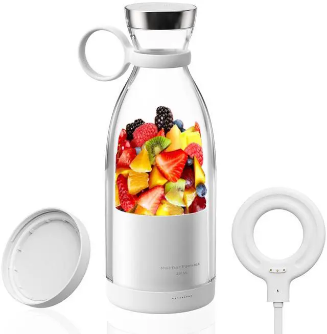 Main image of Portable Blender for Shakes and Smoothies with 11.83 Oz Travel Cup and Lid,Durable Stainless Steel Blades for Juice Blending Performance, White