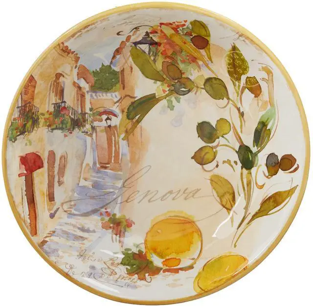 Alt view image 2 of 3 - Piazzette 9.25" Soup/Pasta Bowls, Assorted Designs, Set of 4