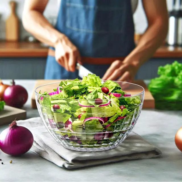 Alt view image 2 of 4 - Carlita - 150-Ounce Plastic Serving Bowls (Set of 2), 10-Inch Clear Salad Bowl Set, BPA-Free, Shatter-Proof, Dishwasher-Safe, Stackable, Great for Salad, Fruit, Cereal, Snack, and More