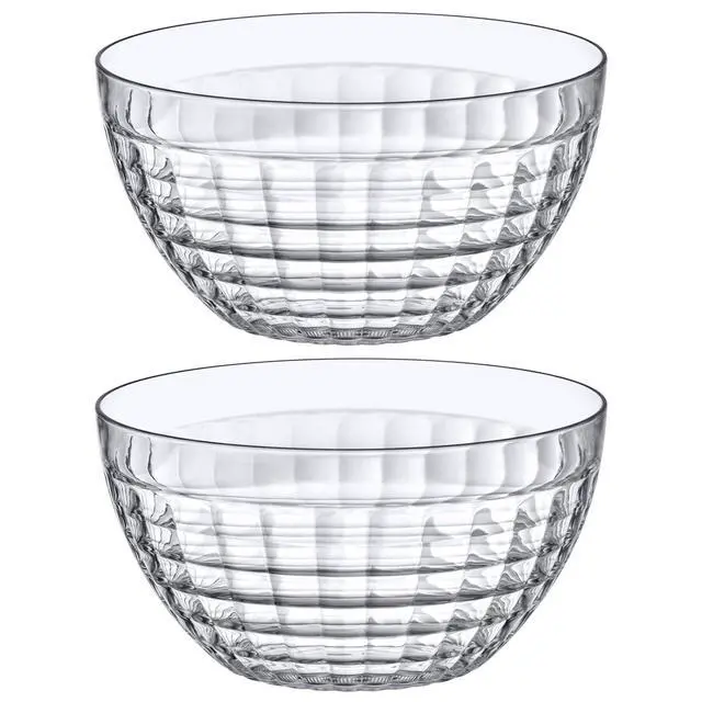 Alt view image 4 of 4 - Carlita - 150-Ounce Plastic Serving Bowls (Set of 2), 10-Inch Clear Salad Bowl Set, BPA-Free, Shatter-Proof, Dishwasher-Safe, Stackable, Great for Salad, Fruit, Cereal, Snack, and More