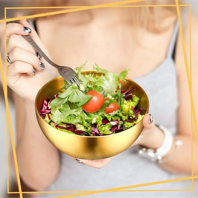 Alt view image 6 of 7 - 10 Pcs Gold Bowls 5.9 Inch Stainless Steel Mixing Bowls Decorative Esthetician Bowl for Facial Metal Serving Bowl for Holiday Birthday Party Wedding Baking Prepping Salad Fruit Soup