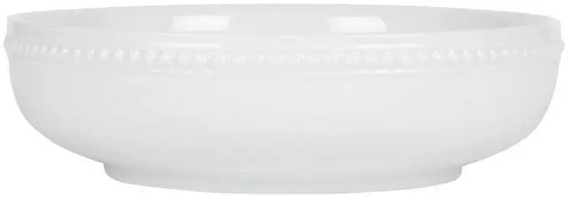 Alt view image 2 of 6 - White by Fitz and Floyd Beaded Dinner Pasta Bowls, Set of 4