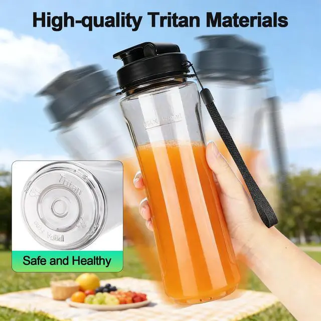 Alt view image 4 of 7 - 500W Personal Blender for Smoothies, Milkshakes and Juices with 4-Fin Blades, 17oz BPA-Free Tritan Portable Cup, Powerful Single-Serve Kitchen Blender