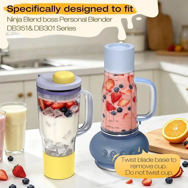 Alt view image 2 of 7 - 26oz Blender Cup Replacement for Ninja BlendBOSS