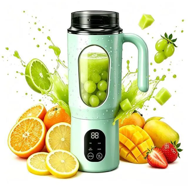 Main image of Portable Blender 20oz Personal Electric Juicer Cup with 12 Blades Auto CleaningRechargeable Travel Blender for Smoothies, Shakes, Salsa, Ice Crushing & Frozen Drinks,with Lid for Direct Drinking