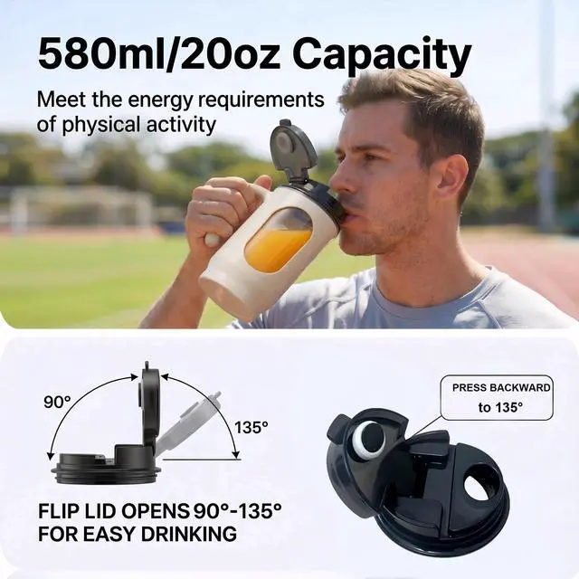 Alt view image 5 of 7 - Portable Blender 20oz Personal Electric Juicer Cup with 12 Blades Auto CleaningRechargeable Travel Blender for Smoothies, Shakes, Salsa, Ice Crushing & Frozen Drinks,with Lid for Direct Drinking