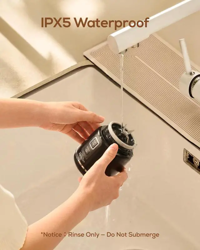 Alt view image 7 of 7 - Personal Portable Blender for Shakes & Smoothies, 6000mAh Cordless USB-C Rechargeable Blender with 2 Blend Modes, Leakproof Travel Lid, Dishwasher Safe, Ideal for Gym Office Kitchen, BPA-Free