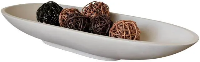 Main image of Concrete Large Decorative Bowl for Home Decor - Long Decorative Centerpiece Bowl for Table - Coffee Table Bowl for Entryway Table - Large Dough Bowl Decor